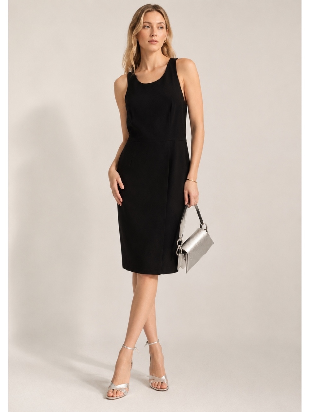Givenchy Wool Crepe Bodycon Midi Dress Black IT 36 US 4 Silk Lined | NWT